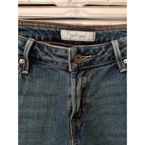 Levi's 545 Size 8 Shorts Blue Jean Denim Bermuda Cotton Womens Cuffed Stretch - Picture 6 of 9